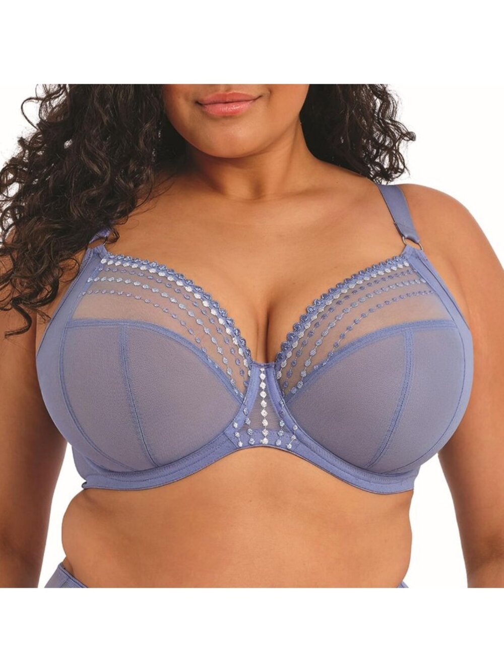 Plus Size Underwire Plunge Bra for Women - Comfortable Lace & Supportive Fit